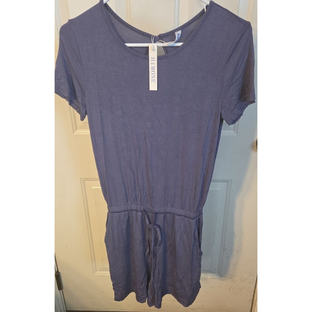 HiMone Women's  Size S Purple Romper W/Pockets NWT New
